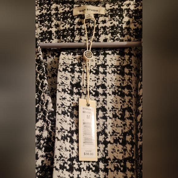 Max Studio Houndstooth Duster Jacket | NWT | Sz. M - Picture 7 of 9